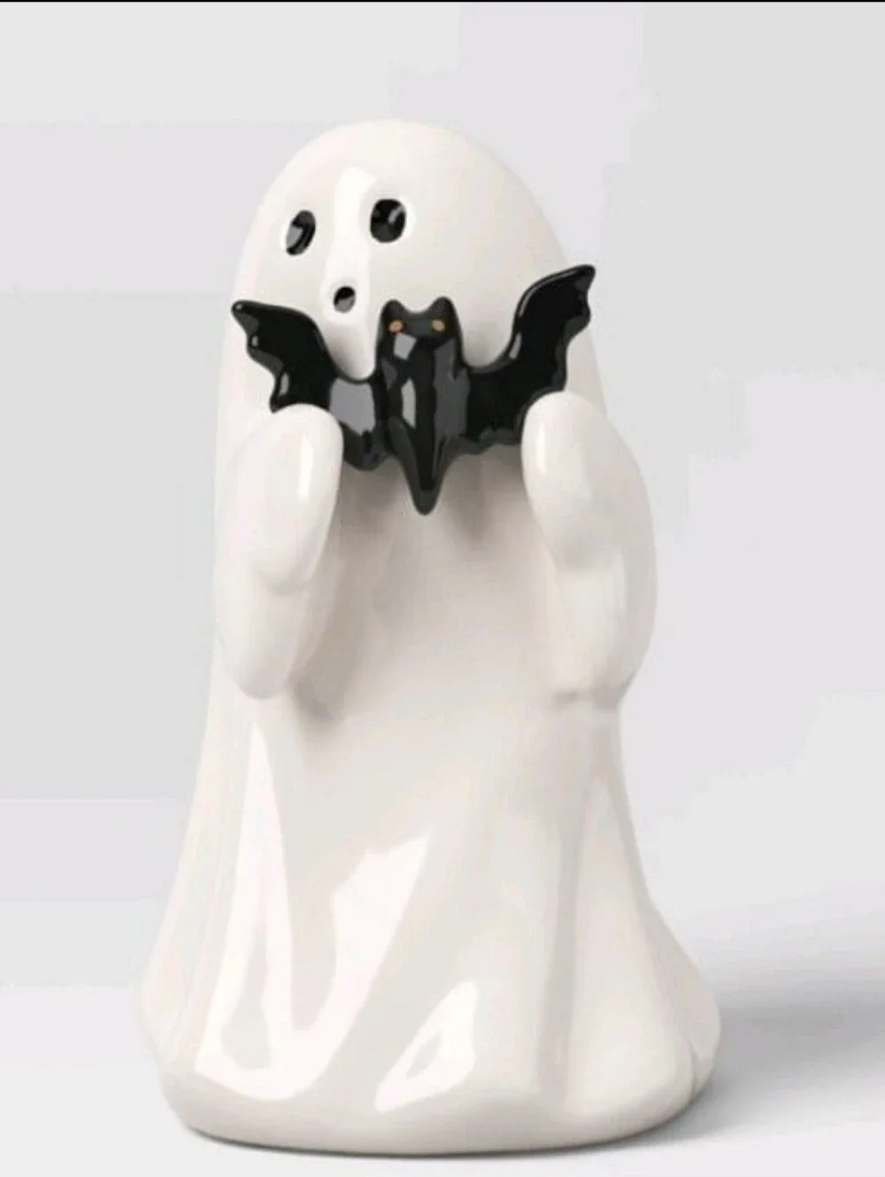 2024 Halloween Ceramic Ghost With Bat. Target Hyde And Eek 4.5